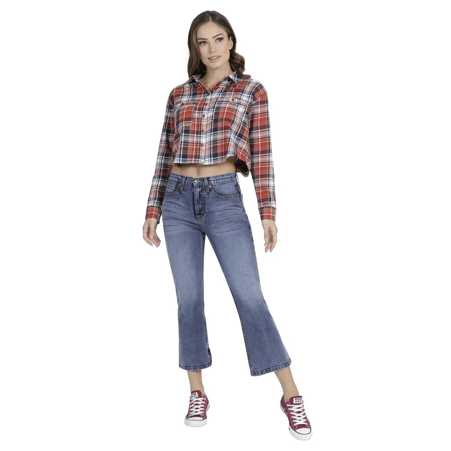 vaqueros de corte bota para mujer lee 340